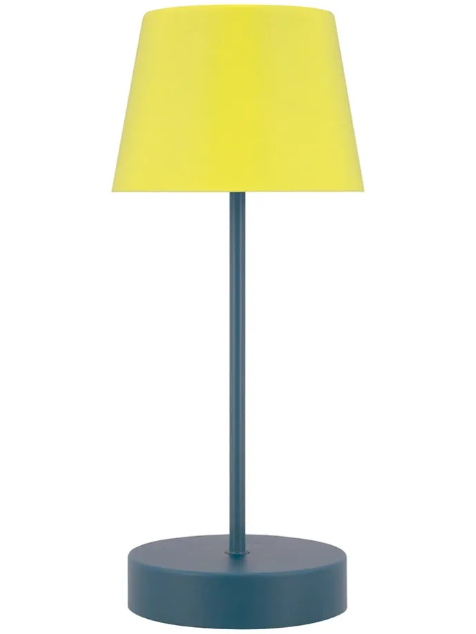 LED-Tischleuchte "Oscar" in Gelb/ Petrol - (H)33,5 x Ø 14,5 cm