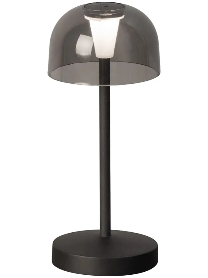 LED-Tischleuchte "Tekla" in Schwarz - (H)19 x Ø 8 cm