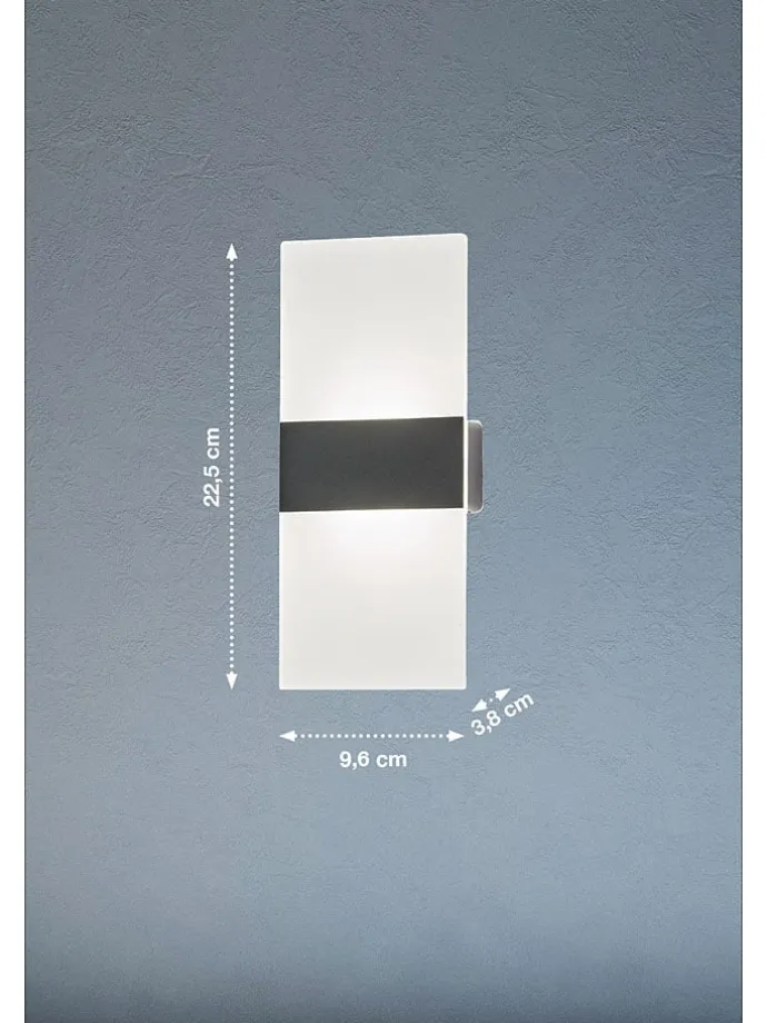 LED-Wandleuchte in Weiß - (B)22,5 x (H)9,6 cm
