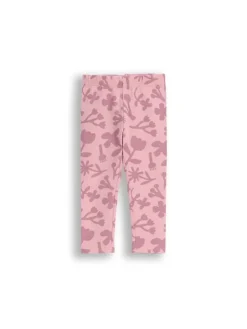 Leggings mit langem Hosenbein in gedämpftes Rosa