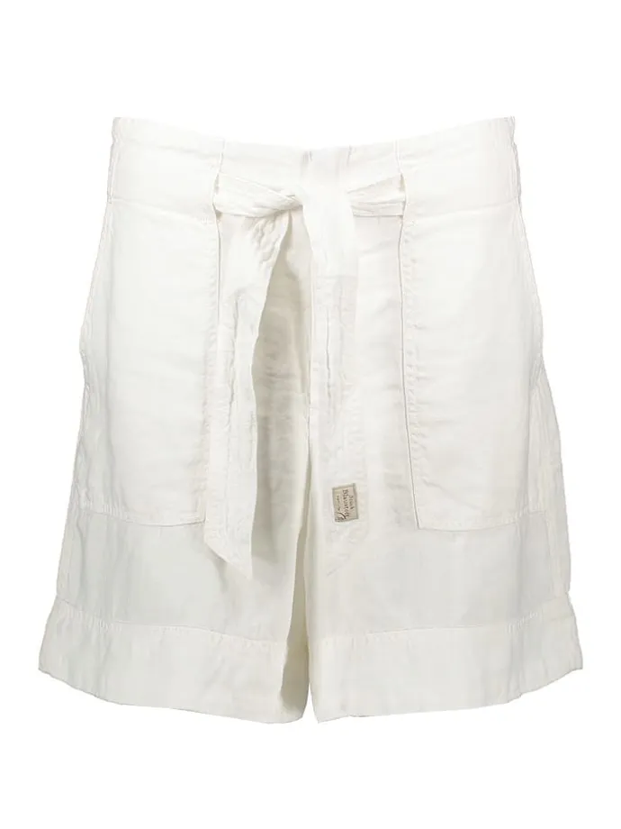 Leinen-Shorts "Nikole" in Weiß