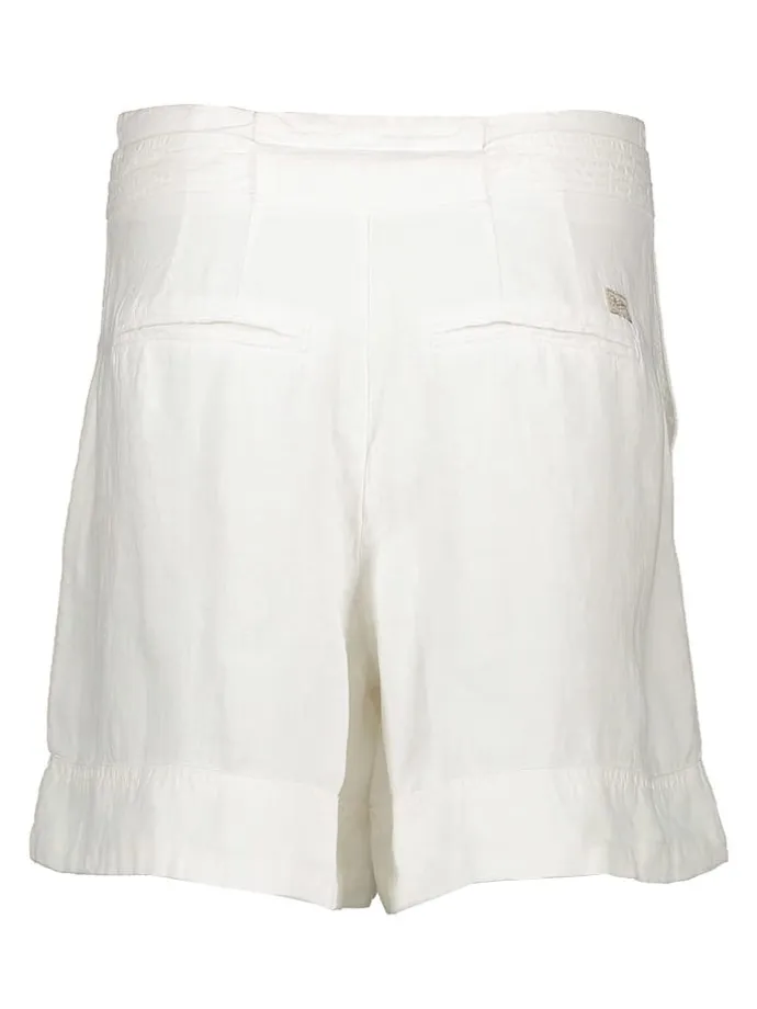 Leinen-Shorts "Nikole" in Weiß