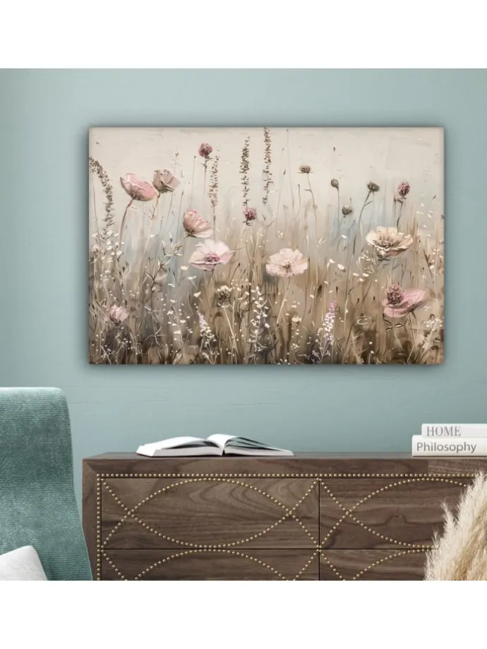 Leinwand bilder Blumenfeld (BxH)