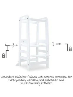 Lernturm / Kinderstuhl für Küche - Learn in weiss