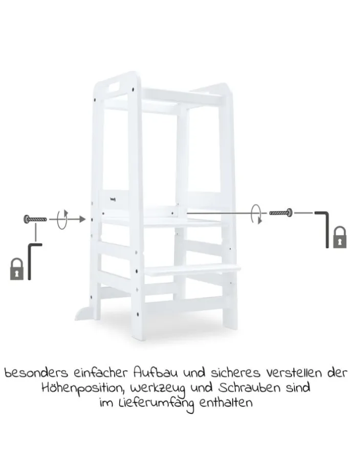 Lernturm / Kinderstuhl für Küche - Learn in weiss