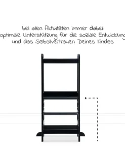 Lernturm / Kinderstuhl für Küche - Learn in schwarz