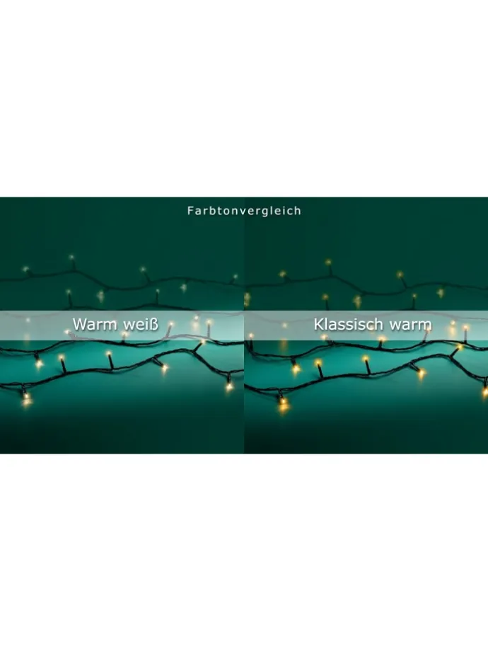Lichterkette BASIC 40 LED 3 m, schwarzes Kabel, in klassisch warm