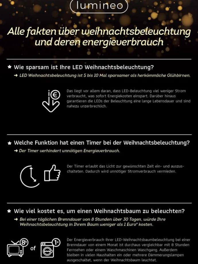 Lichterkette CLUSTER 1512 LED 14 m, schwarzes Kabel in Warm weiß/Klassisch warm