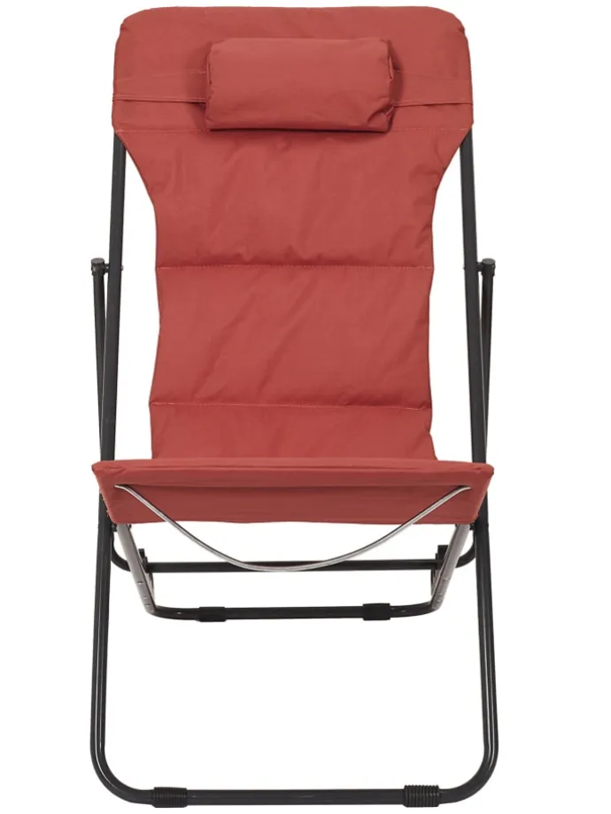 Liegestuhl "Corfou" in Rot - (B)55 x (H)89 x (T)81 cm