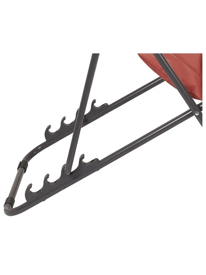Liegestuhl "Corfou" in Rot - (B)55 x (H)89 x (T)81 cm