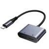 Lightning auf 2x Lightning DAC-Adapter 2in1 schwarz