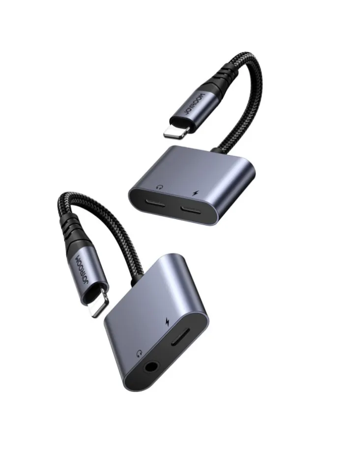 Lightning auf 2x Lightning DAC-Adapter 2in1 schwarz