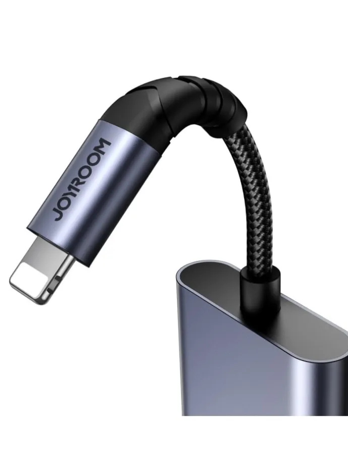 Lightning auf 2x Lightning DAC-Adapter 2in1 schwarz
