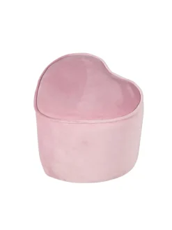 Lil Sofa' Herz-Hocker, bequem, Pouf mit Samtstoff Mauve