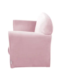 Lil Sofa' Kindercouch mit Armlehnen, Samtstoff Rosa