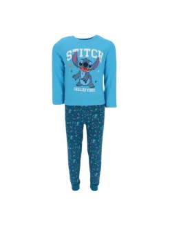 Lilo & Stitch atmungsaktiver Pyjama Schlafanzug für in Blau