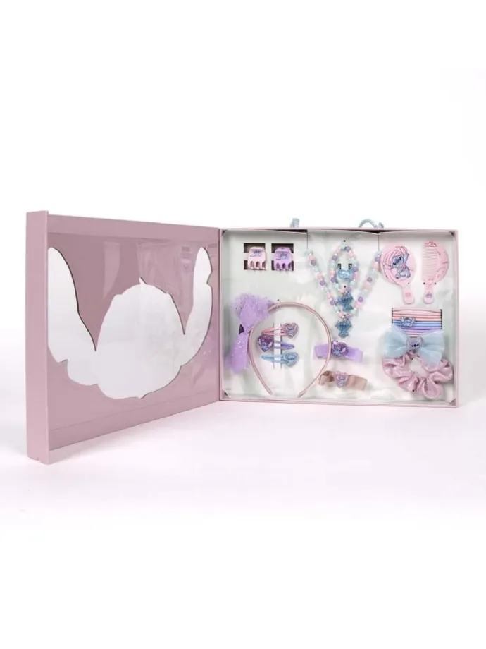 Lilo & Stitch Styling Set für Kinder – Kamm, Haargummi und mehr in Rosa