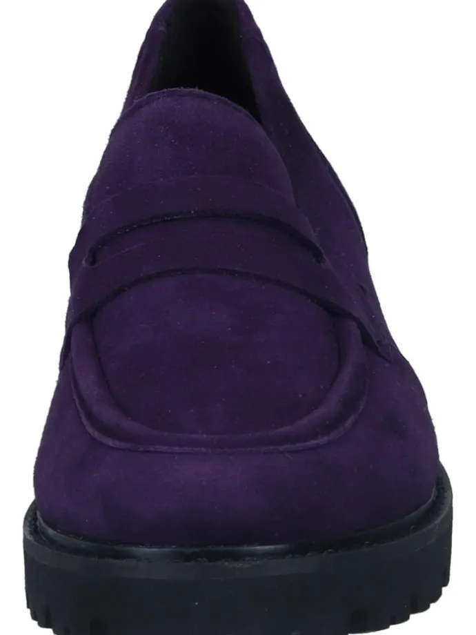 Loafers, Slipper in aubergine