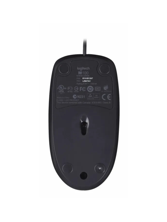 Logitech kabeglgebundene Maus M100 - Plug und Play USB-Maus in Schwarz