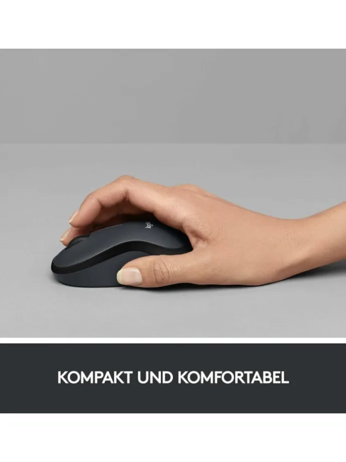 Logitech M220 SILENT Kabellose Maus, 2,4 GHz mit USB-Empfänger, in Anthrazit