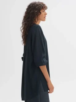 Longbluse "Facura" in Dunkelblau