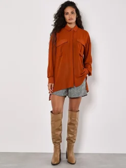 Longbluse in Orange