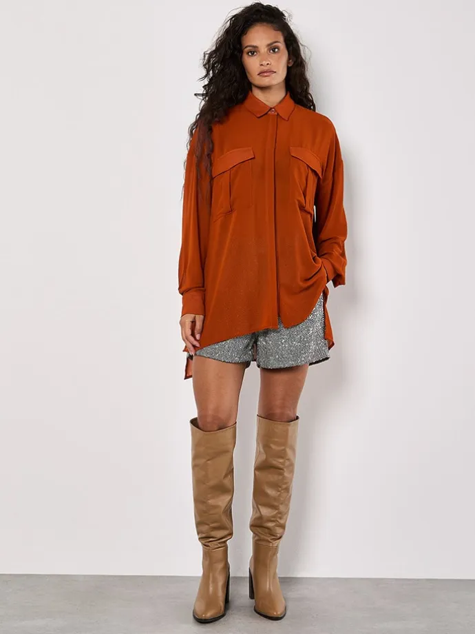 Longbluse in Orange