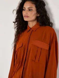 Longbluse in Orange