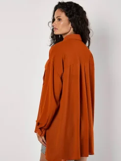 Longbluse in Orange