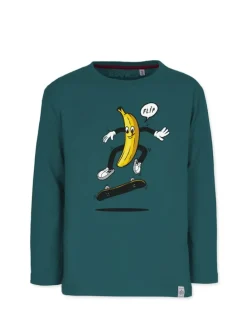Longsleeve " Banana Flip " in racing-green