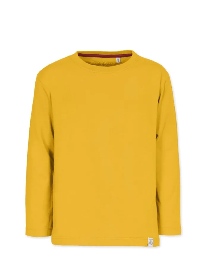 Longsleeve " Basic " in senf