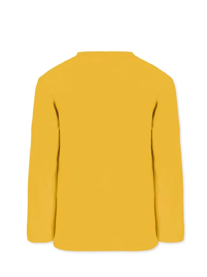 Longsleeve " Basic " in senf