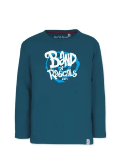 Longsleeve " Weird " in petrol