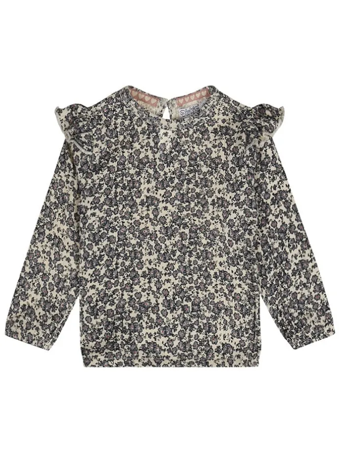 Longsleeve in Beige/ Anthrazit