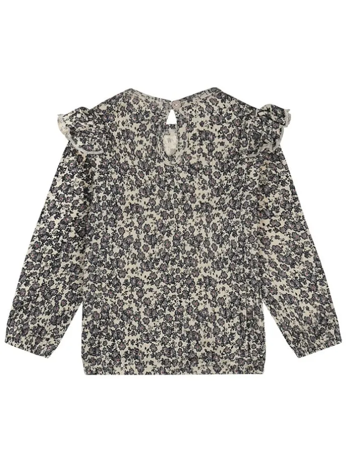 Longsleeve in Beige/ Anthrazit