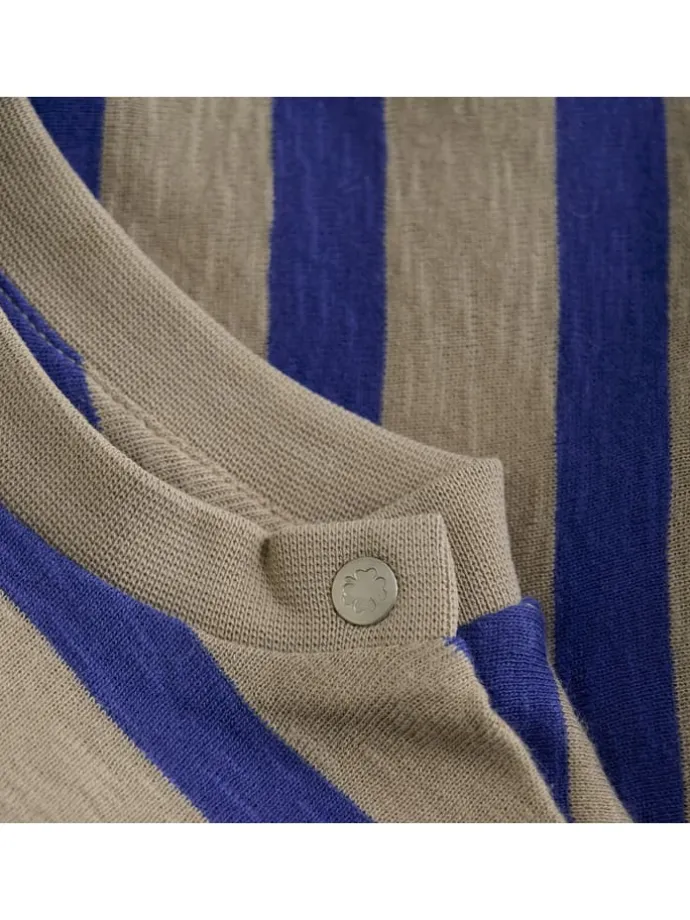 Longsleeve in Beige/ Blau