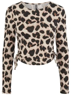 Longsleeve in Beige/ Braun
