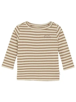 Longsleeve in Beige/ Braun