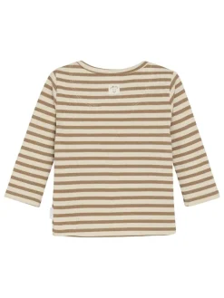 Longsleeve in Beige/ Braun