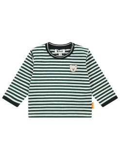 Longsleeve in Creme/ Grün