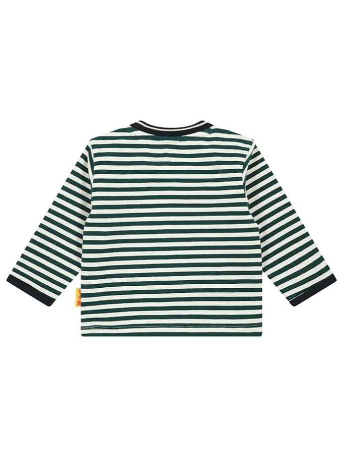 Longsleeve in Creme/ Grün