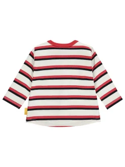 Longsleeve in Creme/ Rot/ Schwarz