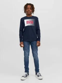Longsleeve in Dunkelblau
