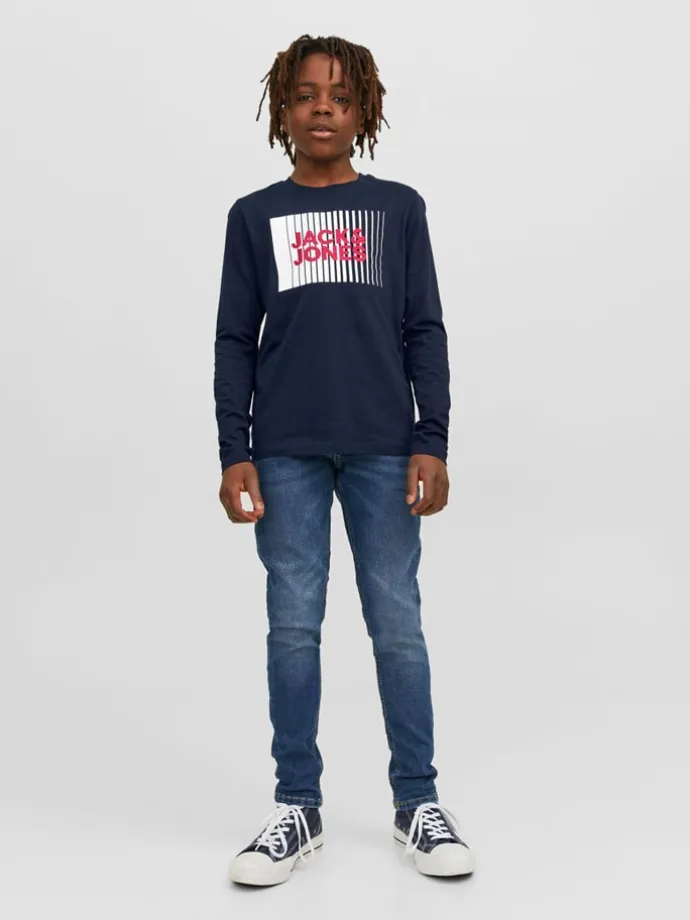 Longsleeve in Dunkelblau