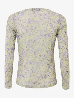 Longsleeve in Flieder/ Gelb