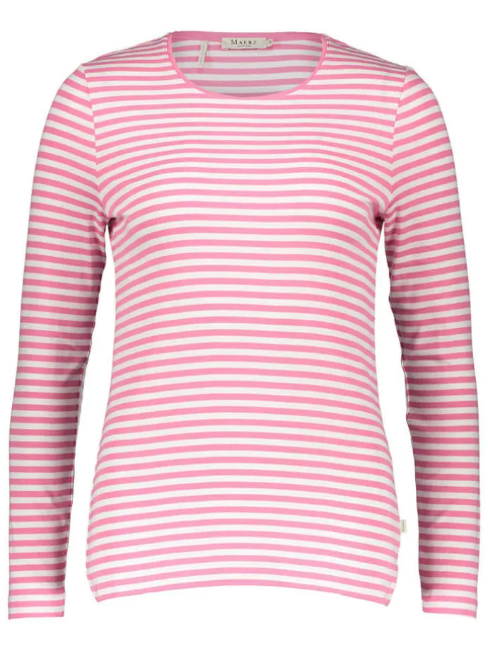 Longsleeve in Rosa/ Weiß