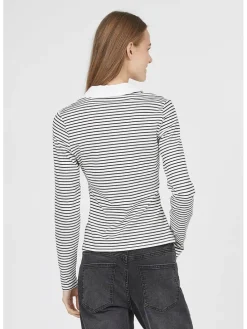 Longsleeve in Weiß/ Schwarz