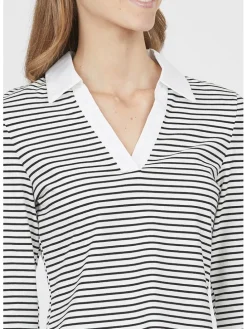 Longsleeve in Weiß/ Schwarz