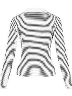 Longsleeve in Weiß/ Schwarz