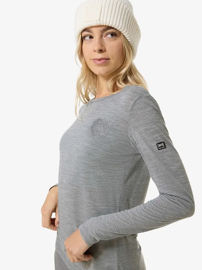 Longsleeve "Little Heartwood" in Grau